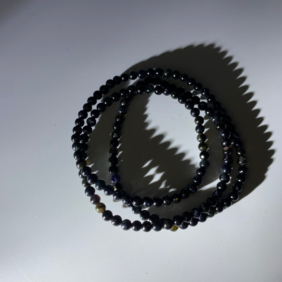 Black Tourmaline Three Circles Bracelet